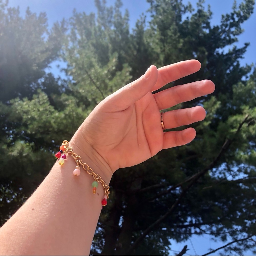 Gold charm bracelet